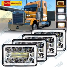 4X6" Sealed Amber LED Headlights For Freightliner Classic FLD120 XL Semi Truck
