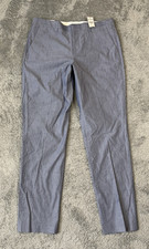 NWT Express Pants Men's 32x34 Blue Photographer Slim Fit Straight Chino Pockets