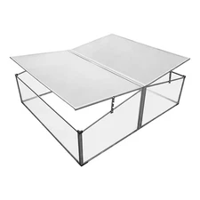 Zenport SH7005-2-ZD Double-Wide Folding Aluminum Cold Frame Greenhouse