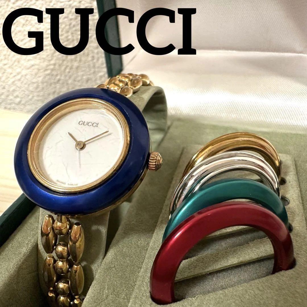 Complet avec accessoires montre GUCCI 11/12.2 lunette de changement piles neuves
