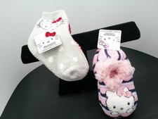 Kids Sanrio Hello Kitty Slippers and Socks New with Tags Pinks Reds Sz 7.5-3.5