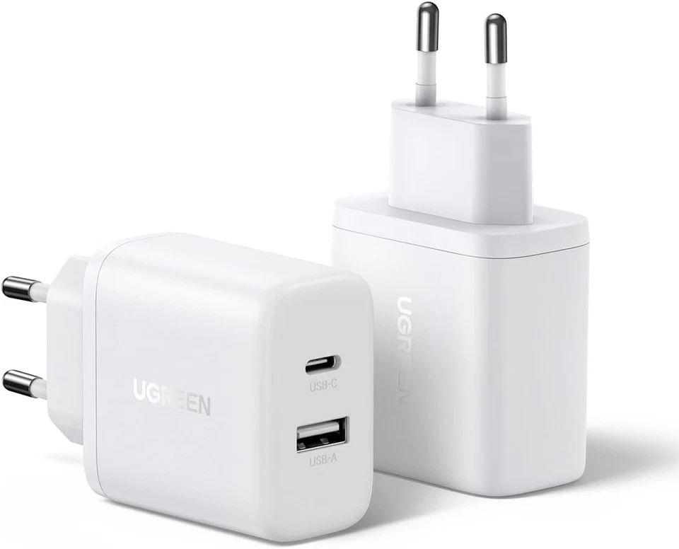 UGREEN USB C Ladegerät 2-Pack iPhone Schnellladegerät 2 Ports Netzteil PD 20W - Bild 1 von 4