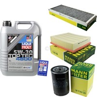 Mann Inspektionspaket 5L Liqui Moly Top Tec 5W-30 FüR Audi A4 1.6 1.8 VW Passat