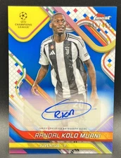2025 Topps Finest UEFA Randal Kolo Muani Auto Blue Ref #'d /150
