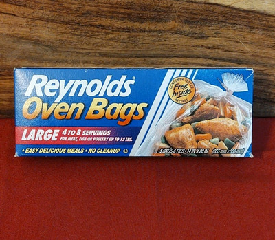 VINTAGE 1997 Reynolds Oven Cooking Bags 5 LARGE 14x20 Recipe Cards Kitchen NEW
