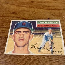 1956 TOPPS CAMILO PASCUAL 98 BASEBALL WASHINGTON NATIONALS