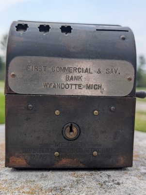 Wyandotte Michigan MI Advertising Cash Register Bank Burdick Corbin Detroit 1902