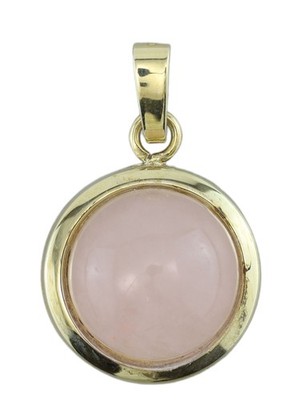 MIAMAR 1150946 Damen Anhänger 14 Karat (585) Gelbgold rosa