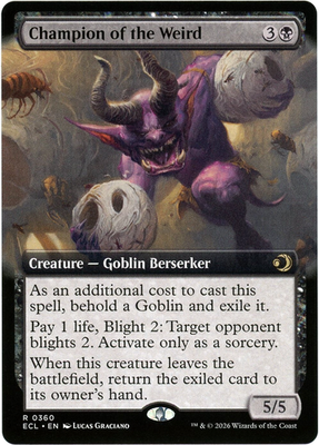 #ad #ad Champion of the Weird Extended Art 0360 Lorwyn Eclipsed ECL MTG NM M $2.59