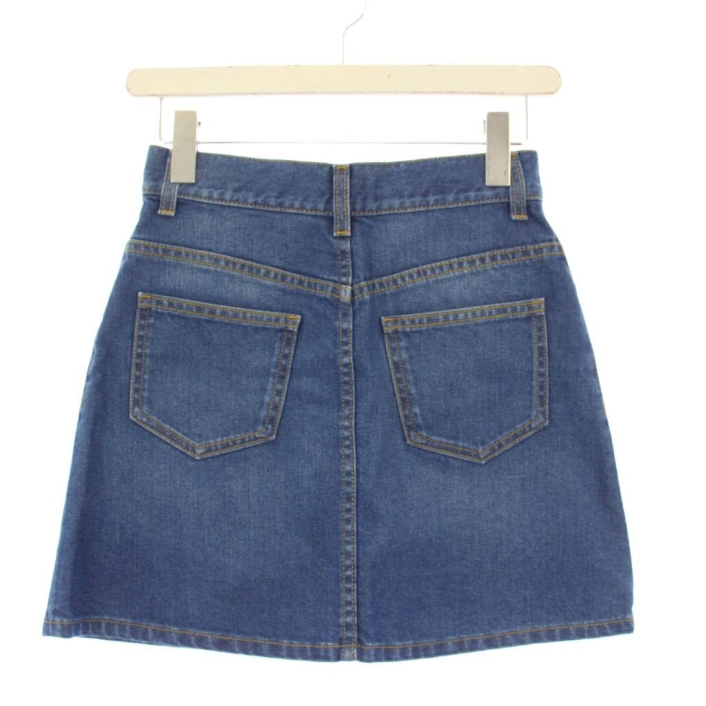 【Skirts】Unused GUCCI Flower Embroidered Denim Skirt Trapezoid Mini Size 38 thumbnail 2