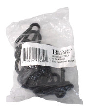 Branded Boards 12 Pack Zinc Carabiner Black Heavy Duty Snap Clips BB5Z12PBLK