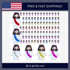 100 Pcs Little Jesus Figures Mini Rubber Jesus Toys Jesus Love You Mix 6 Color