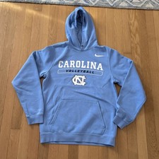 Nike UNC North Carolina Tar Heels Volleyball Hoodie Sweatshirt Blue Mens Small