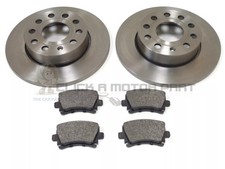 2 dischi e pastiglie freno posteriori (pastiglie di controllo + misura) per Vw Golf Mk5 Mk6 2005-2013
