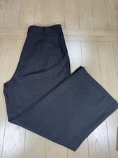 Farm Rio Dress Pants Womens XL Black Pleated Wide Leg High Rise Lyocell Blend
