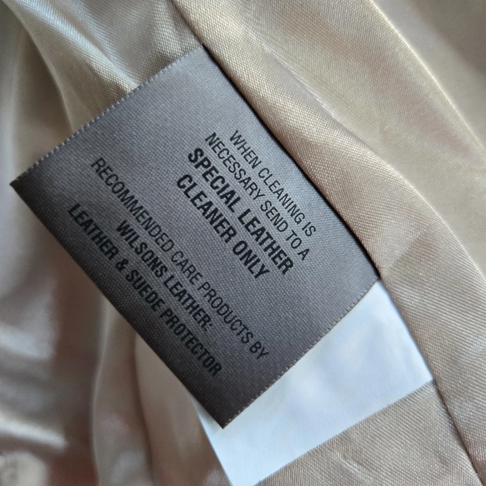 Wilson's RARE Vintage Pink Leather Maxima Star Distressed Jacket Size Small - Image 3 of 4