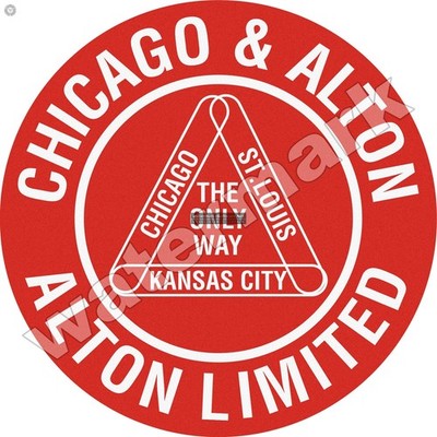 Chicago & Alton Alton Limited Round Metal Sign 2 Sizes To Choose From