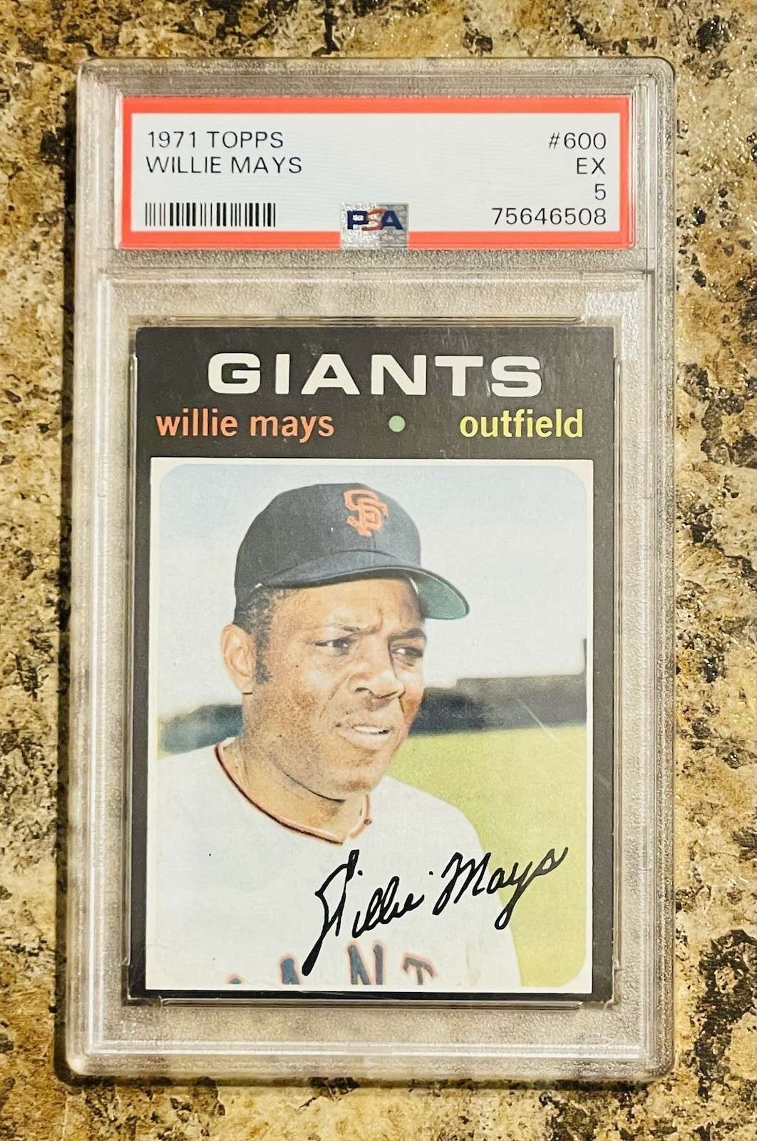 1971 Topps Willie Mays #600 PSA 5 EX Giants HOF