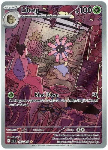 Lileep SCR Stellar Crown #145/142 Illustration Rare Pokemon Card - NM