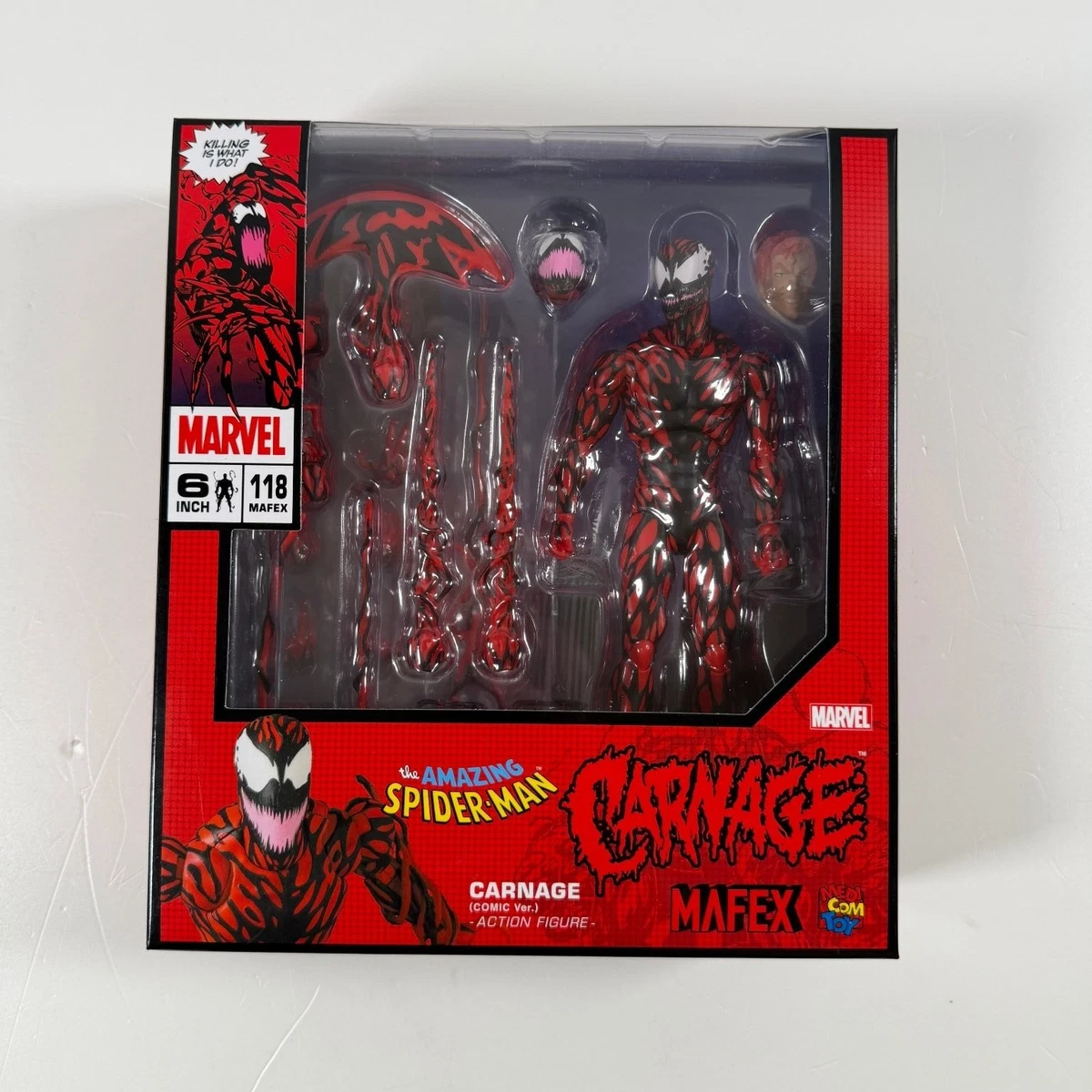 Marvel Spider-Man Epic Hero Series, Figura de Acción de Carnage con Accesorio, Figura a escala de 10 cm , para niños a partir de 4 años, coleccionistas y fans de Marvel