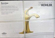KOHLER Sundae Single Handle Single Hole Faucet in Vibrant Brushed Moderne Brass