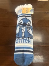 Disney Stitch FUZZY Home Socks 1 Pair NWT One size Fits most