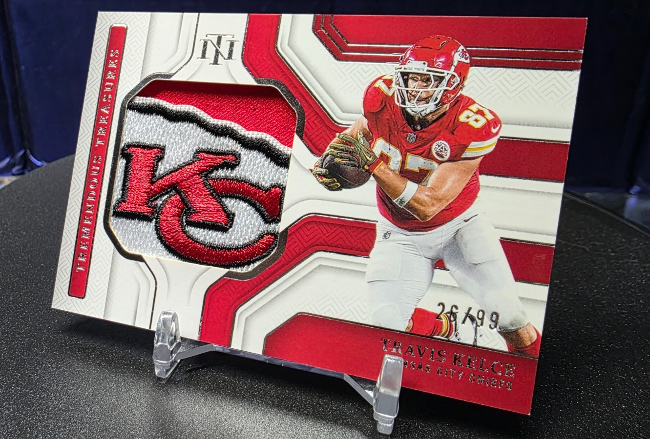 2024 National Treasures Tremendous Travis Kelce Chiefs Patch Logo READ💎🔥 view 8