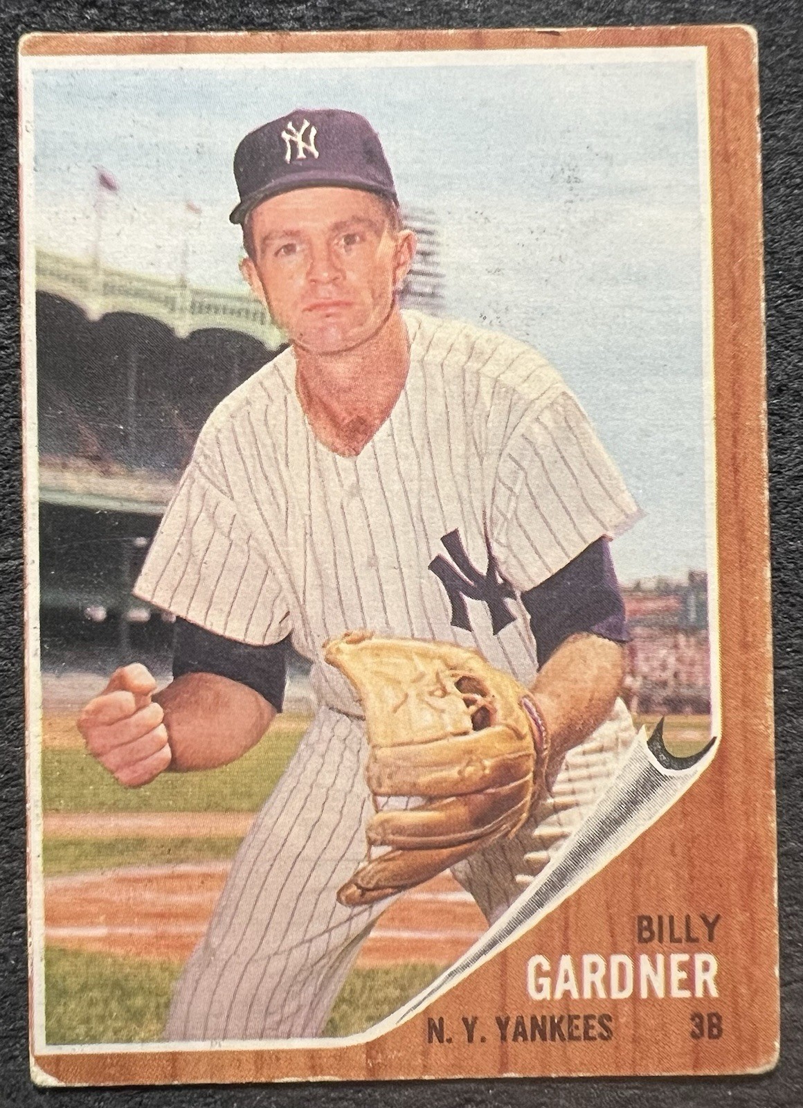 1962 TOPPS BILLY GARDNER (NEW YORK YANKEES) #338 OC NAME ON BACK