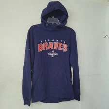 Atlanta Braves Hoodie Pullover Navy Blue Men S Champions 2021 Levelwear Baseball