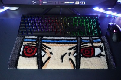 Custom Keyboard Rug Handmade Custom Tufted Kirby Keyboard Wrist Rest Rug Desk Ac