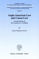 Anglo-American Law And Canon Law. | Javier MartíNez-TorróN | Taschenbuch | XII
