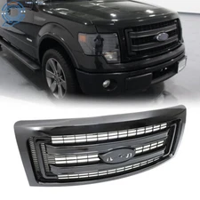 Front Bumper Grill Grille For 2009-2014 Ford F-150 FX2/FX4/STX/XL/XLT Black