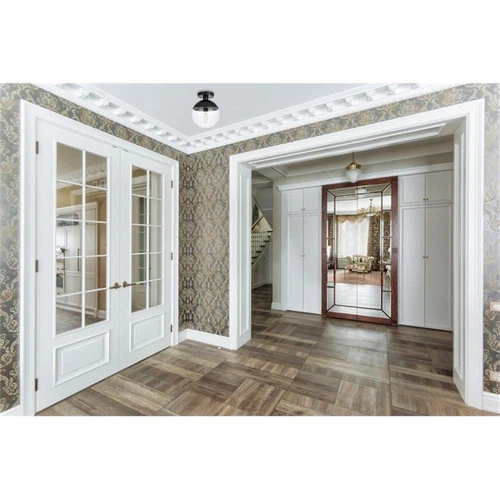 Living District Eclipse 1-Light Metal & Glass Flush Mount in Black/Clear - Picture 2 of 6