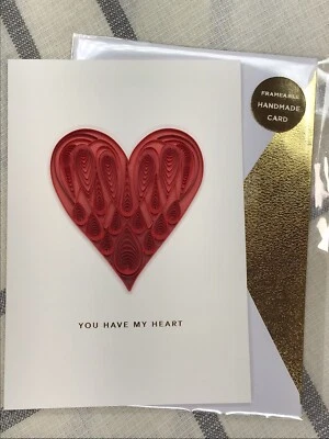 LOVE Hallmark Happy Valentine’s Day Card QUILLING Paper Partner WIFE Husband