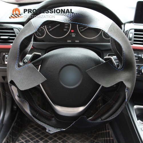 Hand-Stitched Genuine Leather Steering Wheel Cover for BMW 3 Series F30 F34 F22 - Picture 3 of 10