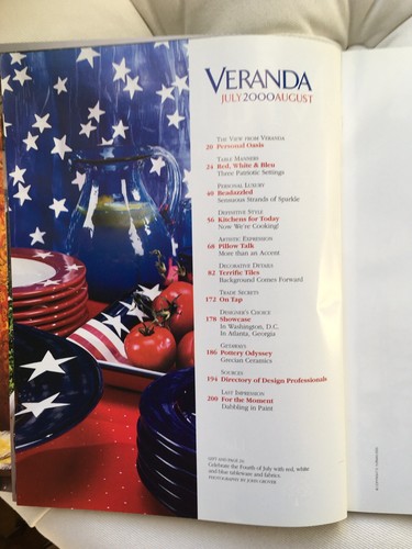PRISTINE “VERANDA” MAGAZINE JULY-AUGUST 2000 EXCELLENT! CONTENTS PHOTOS - Picture 4 of 4
