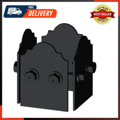 56690 Laredo Sunset 6X6 Faux Post Base Plates (1 per Pack),Black