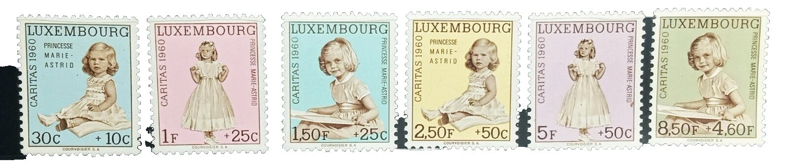 Estampillas de contraportadas de Luxemburgo