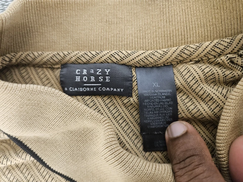 Camisa Polo Crazy Horse Para Hombre 1X Extra Grande Bronceado Acrílico Algodón Foto 2 de 4