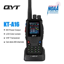 QYT KT-A16 Air Band Two Way Radio 6W 10 NOAA Weather Forecast Channels Transmit