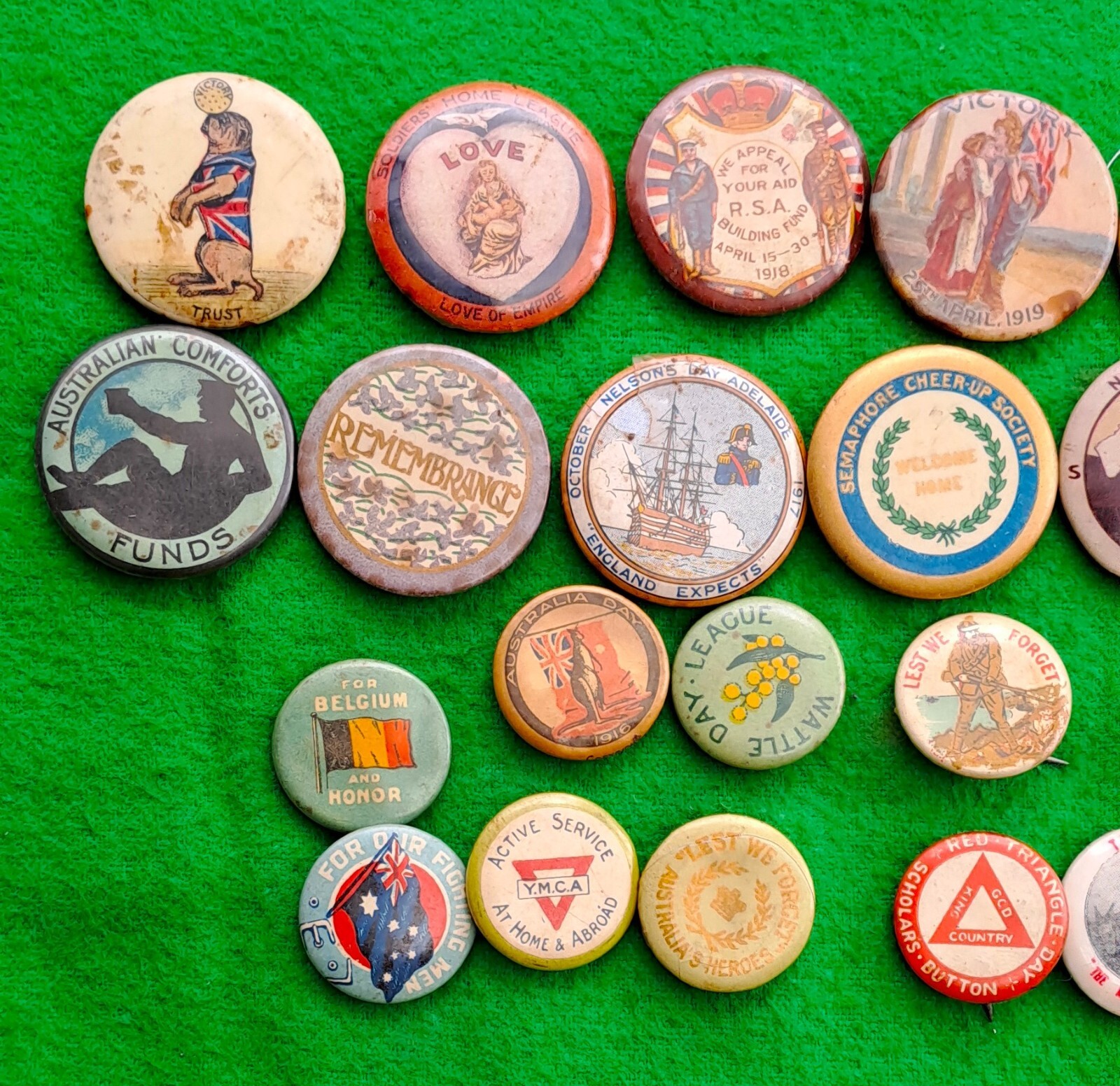 Collection (lot) of 35 WW1 era fund raising pins / badges. eBay