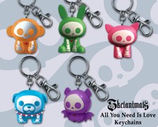 Skelanimals Color Figural Keychains - 5 styles to pick - OLD New stock
