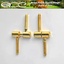 25mm Brass Barrel Hinge - Caravan Motorhome Campervan Pack of Two W4 37867