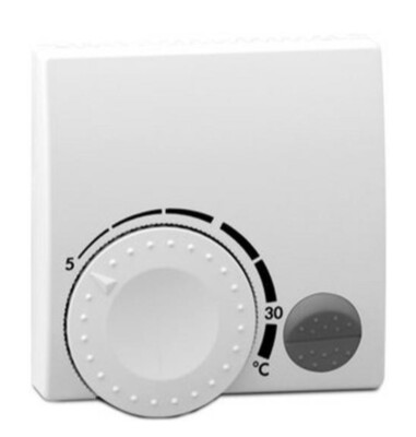 Aufputz Raumthermostat Newlec HRTSCHALTER-AP 5-30°C mit Ein/Aus Schalter Weiß