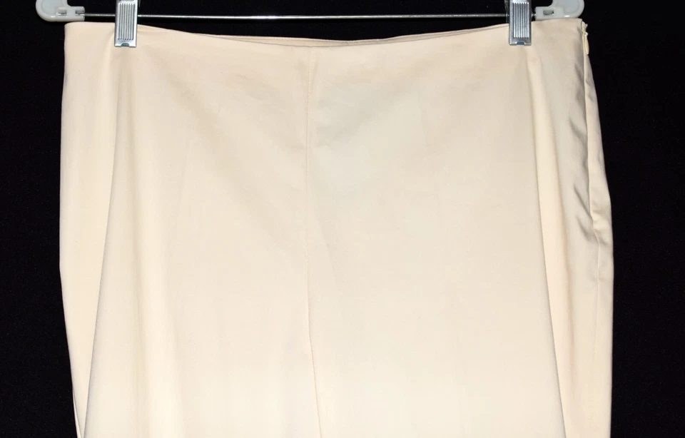 Pantalones elásticos Doncaster de algodón crema frente plano para mujer pierna cónica talla 10 nuevos con etiquetas Foto 2 de 4