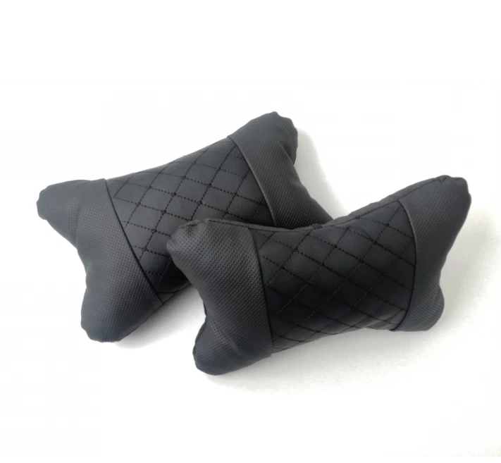 Coussin De Soutien Pour Le Cou Universel Pour Siège De Voiture 2X HQ En Cuir PU - Photo 2/4
