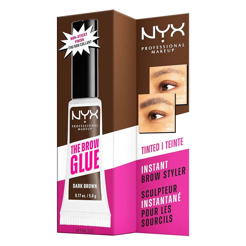NYX Eyebrow Gel – Extreme Hold Tinted Brow Mascara Waterproof Longwear Dk Brown - Image 2 of 4