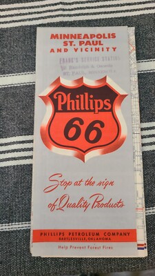 洋画・外国映画 MAPI Minneapolis St. Paul Philiips 66 map vintage 1959 | eBay