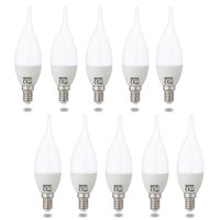 10Er Pack E14 Led Leuchtmittel Flamme Flammenform Lampe 4W 250 Lumen Kaltweiß