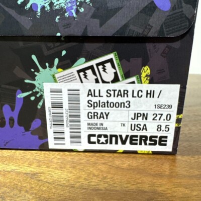 Converse ALL STAR LC HI Splatoon3 Sneakers Gray US8.5 31312950210